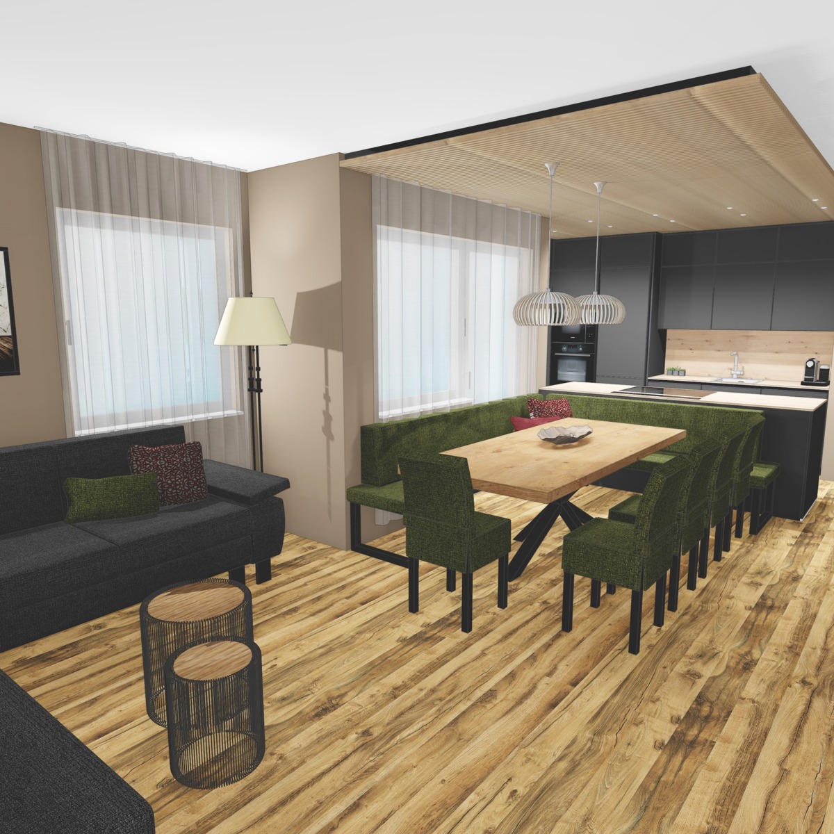 Offene Küche für Ferienwohnung